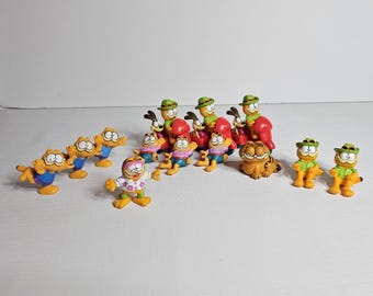 Garfield Bully | Lot of 3 Figurine Pvc | Collectible Vintage Toy
