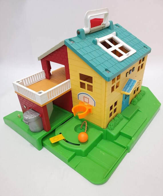 Platteland leraar letterlijk Fisher Price huis 2551 Buurt Kleine mensen vintage Rood en - Etsy Nederland