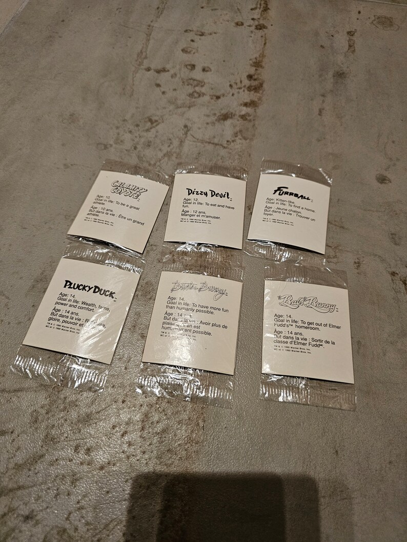 Vintage Hologram Cards 1995 Looney Tunes Furrby Calamity Coyote Plucky