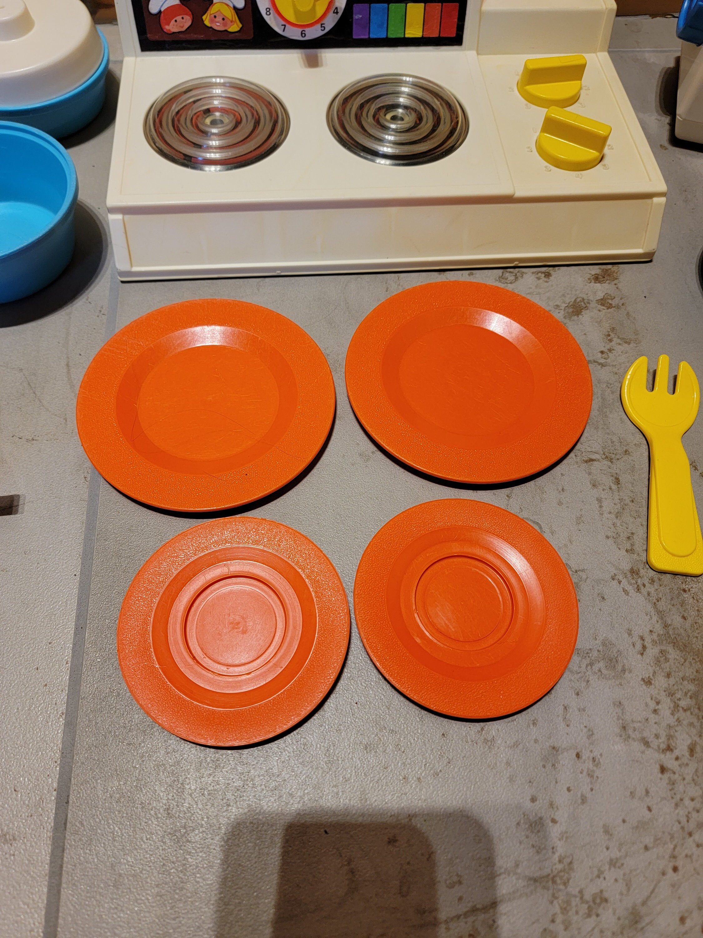 Food Fisher Price Kitchen Fun Play Pop Top Can Opener Vintage Etsy