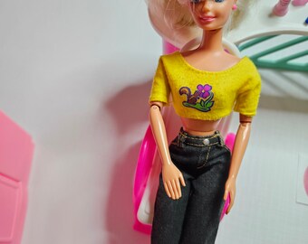 RARE jouet ancien casque sèche cheveux et siège SINDY 1970