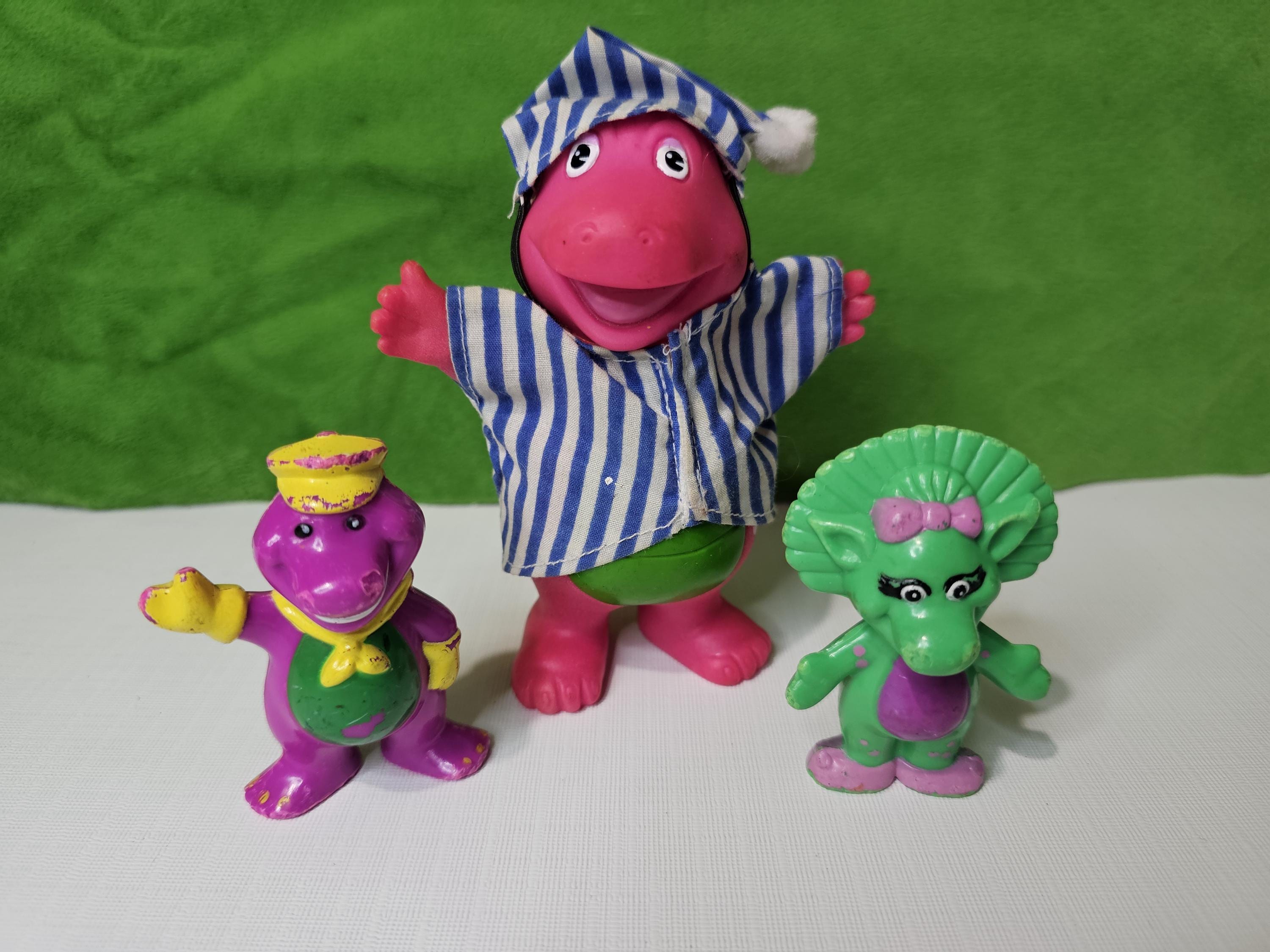 Vintage '94 BJ & '92 Baby Bop Plush Stuffed Animals Barney