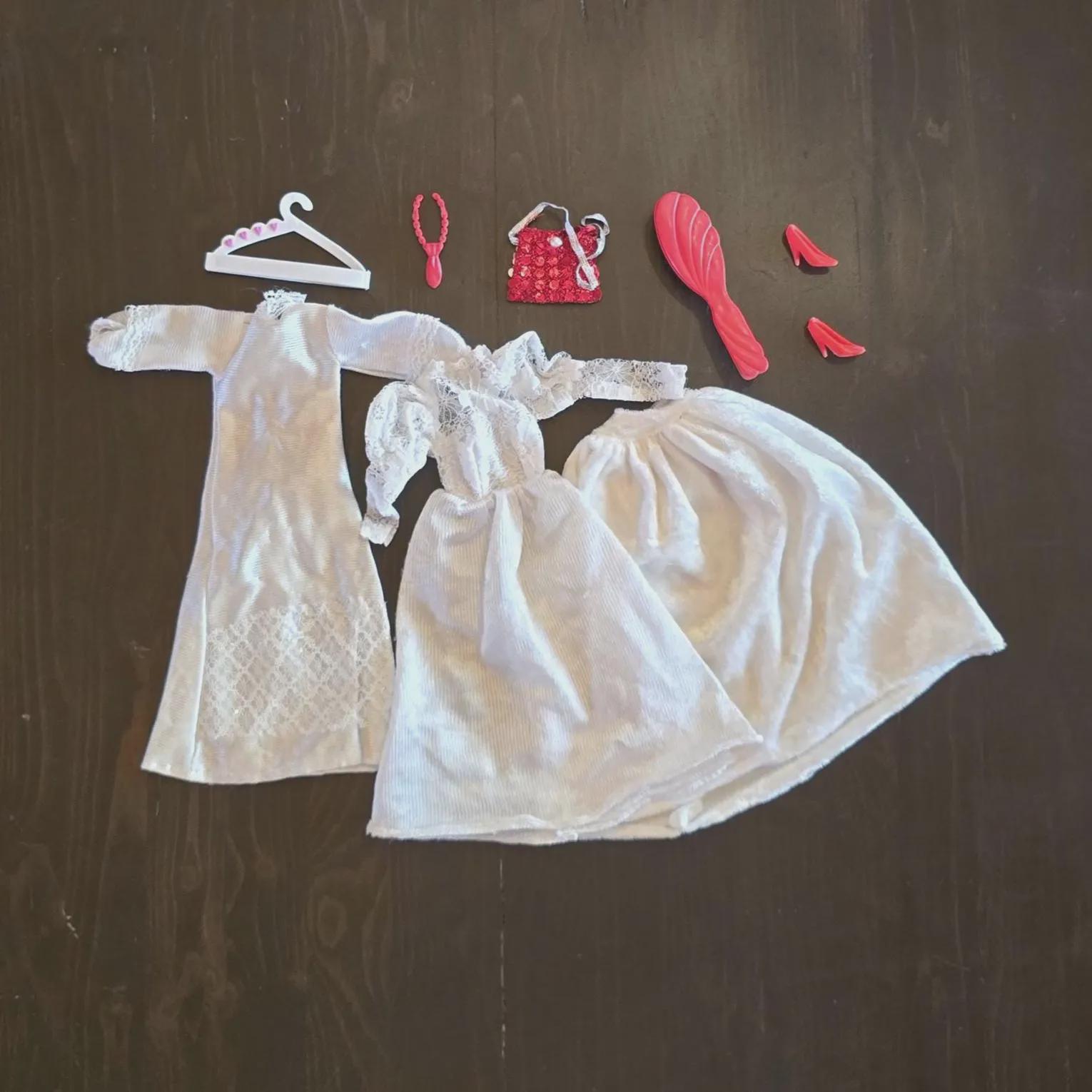 barbie clothes wedding dress Barbie Wedding Ball Gown XXL / White / Satin