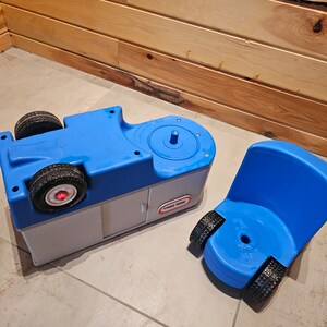 Little Tikes Vintage Large Semi Truck Blue, Ride On Tractor Trailer, 23 Big Rig Toddler Toy image 7