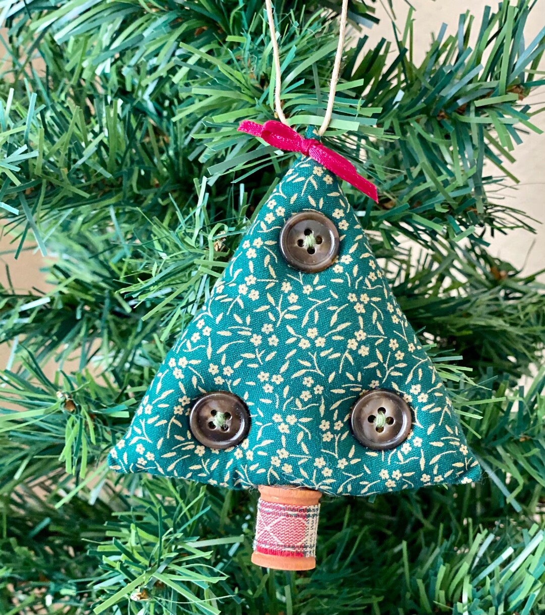 Fabric Christmas Tree Ornament Etsy
