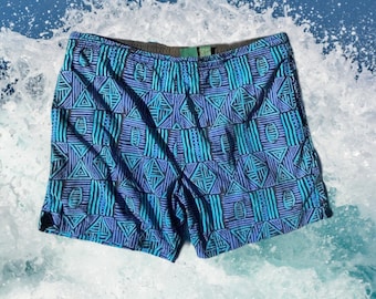 90er Jahre Surfer Geo Badeshorts