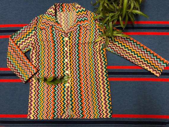 70s women’s psychedelic blazer