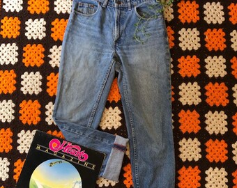 Vintage Levis 516 04 Bell Bottom Blue 