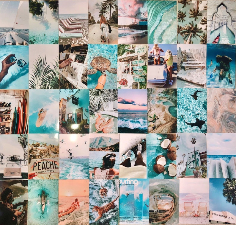 Beach Aesthetic Wall Collage Pictures