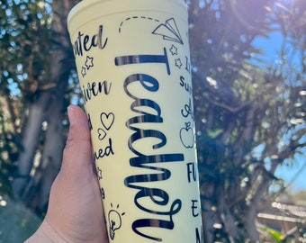 back to school Teacher tumbler cup, teacher Inspired tumbler, teacher gift, back to school gift, day care gift, teacher appreciation gift