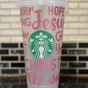 Faith Starbucks cup, Holy Spirit cup, Christian Inspired tumbler | Jesus cup, worship cup, Christ is king, grace, hope, king, god, hope