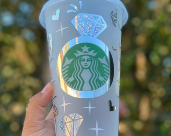 Bride to be starbucks cup, engagement cold cup, bride to be gift, soon to be bride gift, pre wedding cup, gift for the bride, wedding season