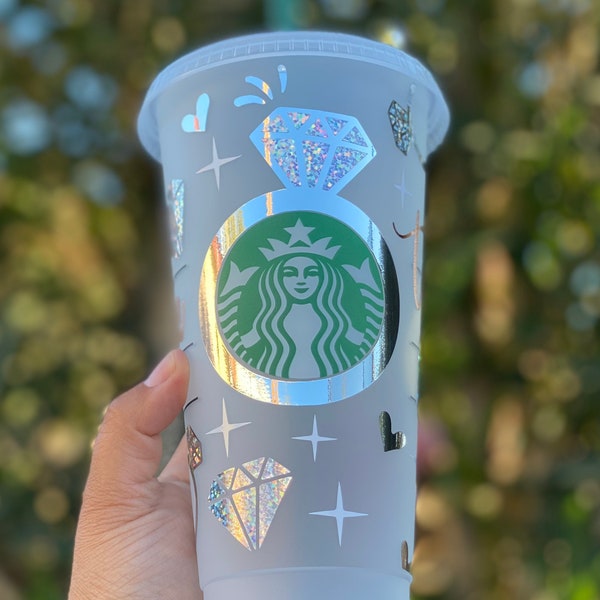Bride to be starbucks cup, engagement cold cup, bride to be gift, soon to be bride gift, pre wedding cup, gift for the bride, wedding season