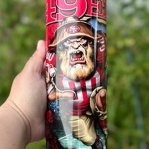 SF 49ers tumbler, SF 49ers cup, 49ers Inspired tumbler, 49ers gift, football fan gift, San Francisco 49ers gift, niners fan tumbler
