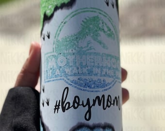 Boy mama tumbler, dinosaur tumbler, Boy mama cup, Dino mom cup, Jurassic park tumbler, gift for boy mom, boy mom tumbler, Mother’s Day gift