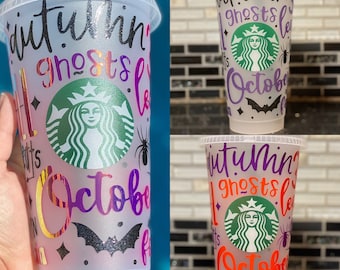 Spooky Starbucks cup, spooky junkie cup, Halloween tumbler, spooky season cup, Halloween gift, boo, Halloween starbucks cup, trick or treat