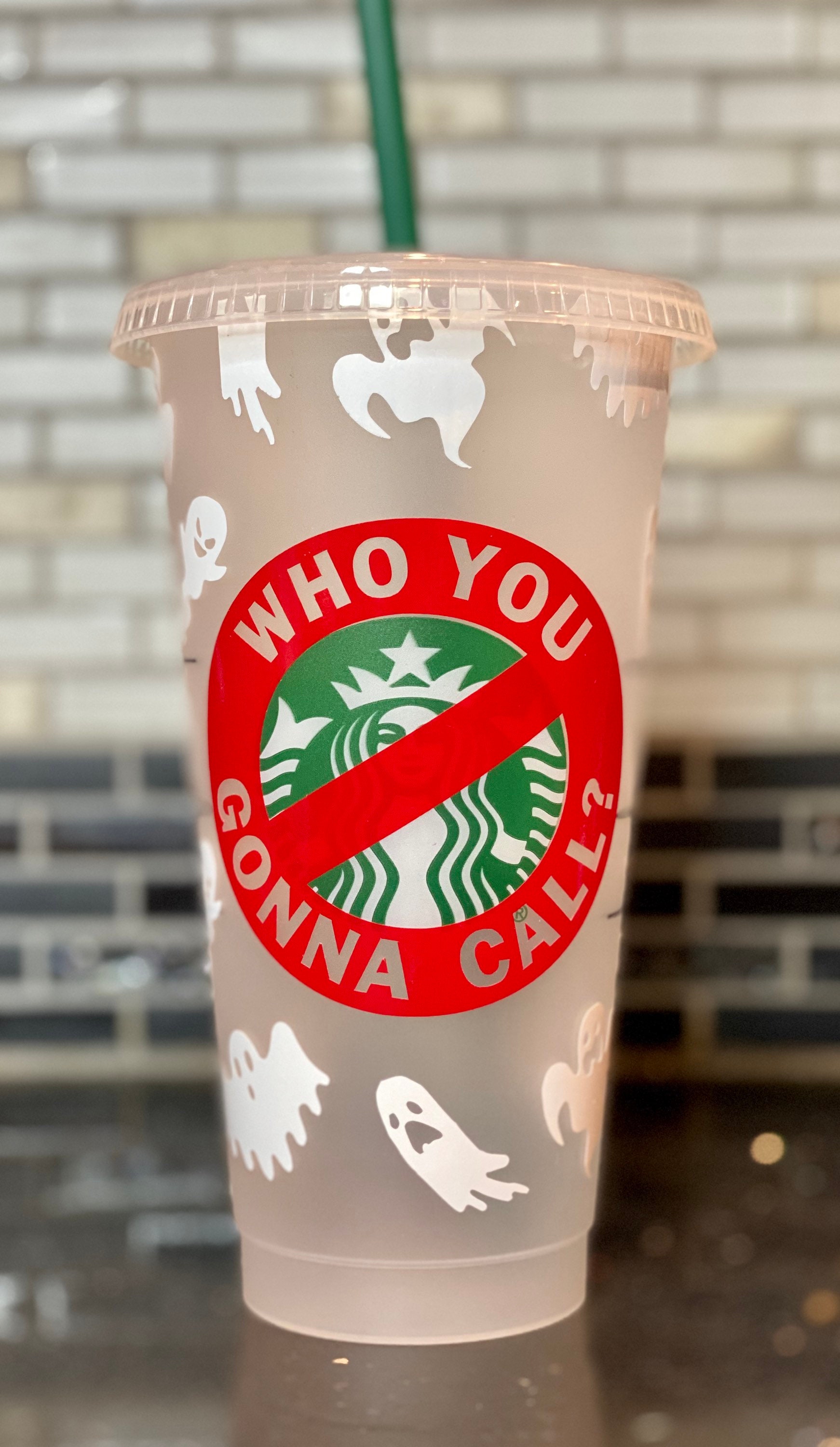 Ghostbusters inspired starbucks cup, fall season cup, who you gonna call cup, ghost cup, personalized ghostbusters cup, Halloween season cup