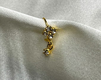 Diamond Nose Stud Indian Nose Ring Brass Nose Ring Christmas Nose Pin