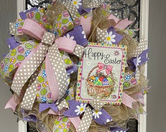 Easter Wreath, Happy Easter Wreath, Spring Wreath