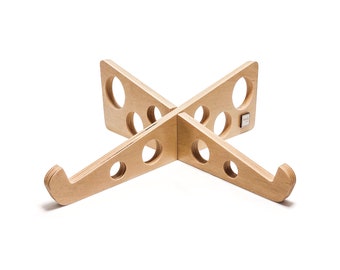 Laptop Ständer aus Holz für Schreibtisch | Faltbar | Tragbar | Ergonomisch | Stilvoll | WUP
