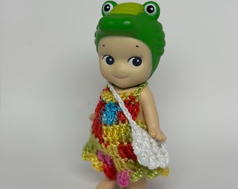 Crochet Sonny Angel Overalls: Handmade Doll Clothes