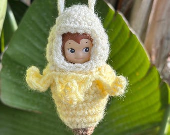 Crochet Strawberry Pouch Bag Charm: Sonny Angel Holder