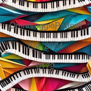 Collage de piano, arte moderno, colorido, imprimible, pintura, decoupage, patrón, decoración del hogar, arte de pared, tarjeta, papel, manualidad, diario, efímera, técnica mixta 0179
