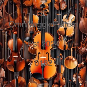 Patrón de decoupage para pintura imprimible de arte moderno clásico de violín, decoración del hogar, arte de pared, papel, manualidades, diario, patrón de efímera 0182