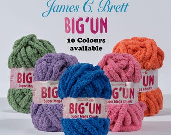 Big'Un - James C Brett - Súper Mega Grueso - Hilo para tejer y hacer ganchillo de 300 g - Vendedor del Reino Unido