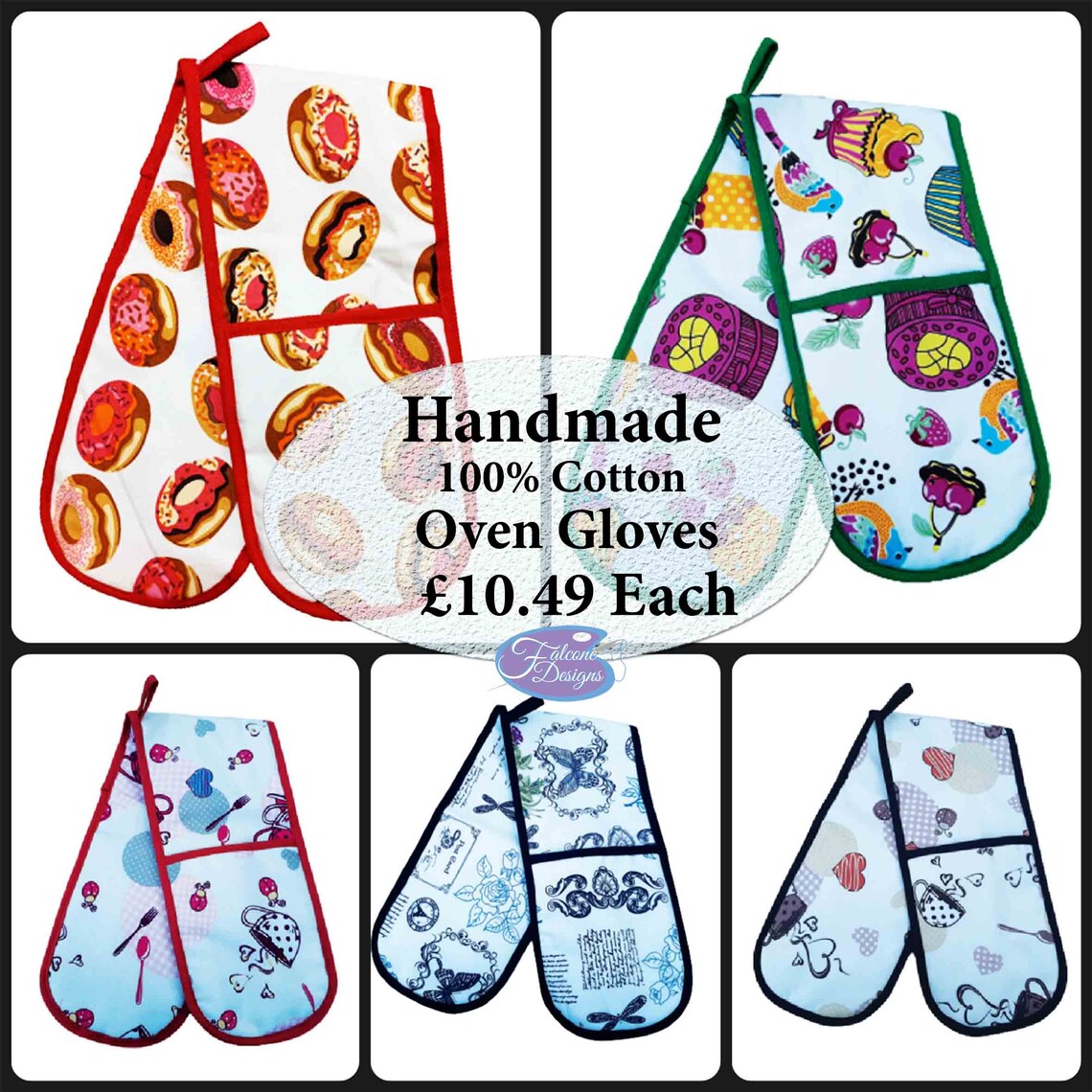 Double Oven Gloves Handmade with Heavy woven 100 Cotton Etsy