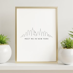 Meet Me In New York | Printable Wall Art | Simple Wall Art | Minimalistic Decor | Digital Download