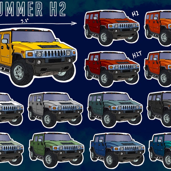 Hummer H2 and H2T Sticker