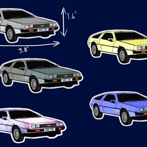 DMC DeLorean sticker - Custom Colors available - Great gift!