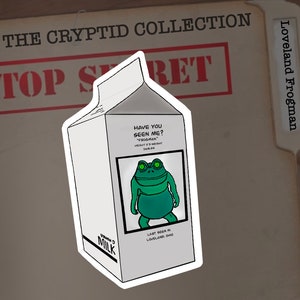 Loveland Frogman Milk Carton