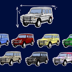 Mercedes G-Wagon Sticker - Custom colors, great gift for car enthusiasts!