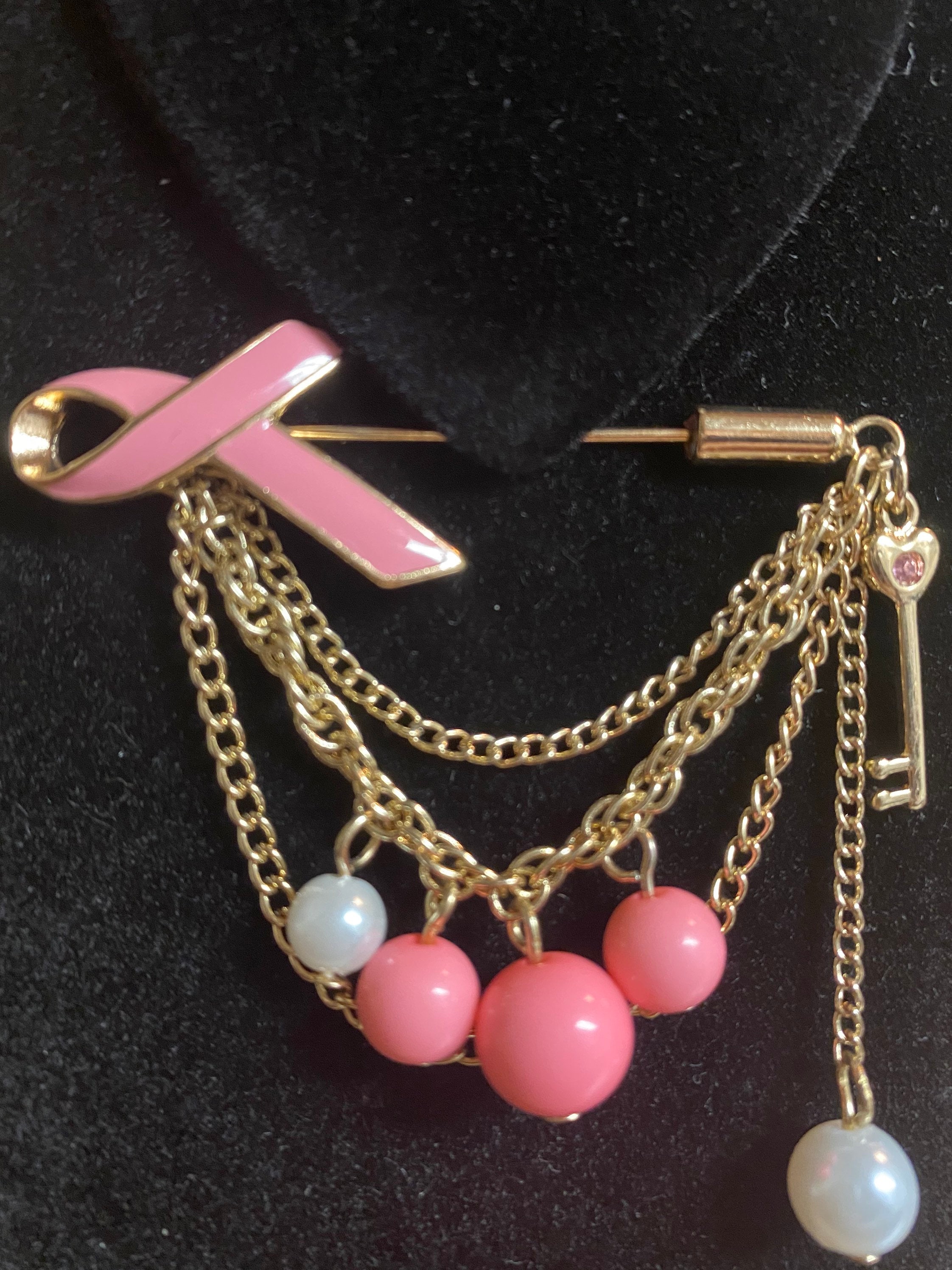Pink Ribbon Lapel Pin Breast Cancer Awareness Breast Cancer | Etsy