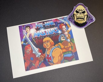 Masters of the Universe Iron On Patch Skeletor from Castle Grayskull NEW W/ CARD