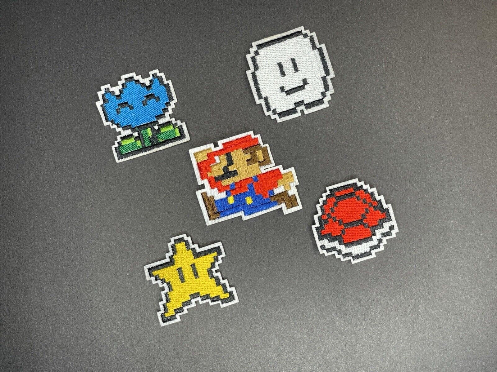 Nintendo Patch Super Mario Characters Embroidered 8Bit Iron-On 2.35