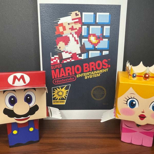 Nintendo Mario Brothers Princess 8 bit Figure set for Party Favors Gifts or Fun