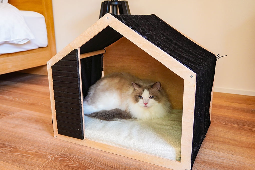 Modern Wooden Cat Kennel Designers Pet Furniture Etsy