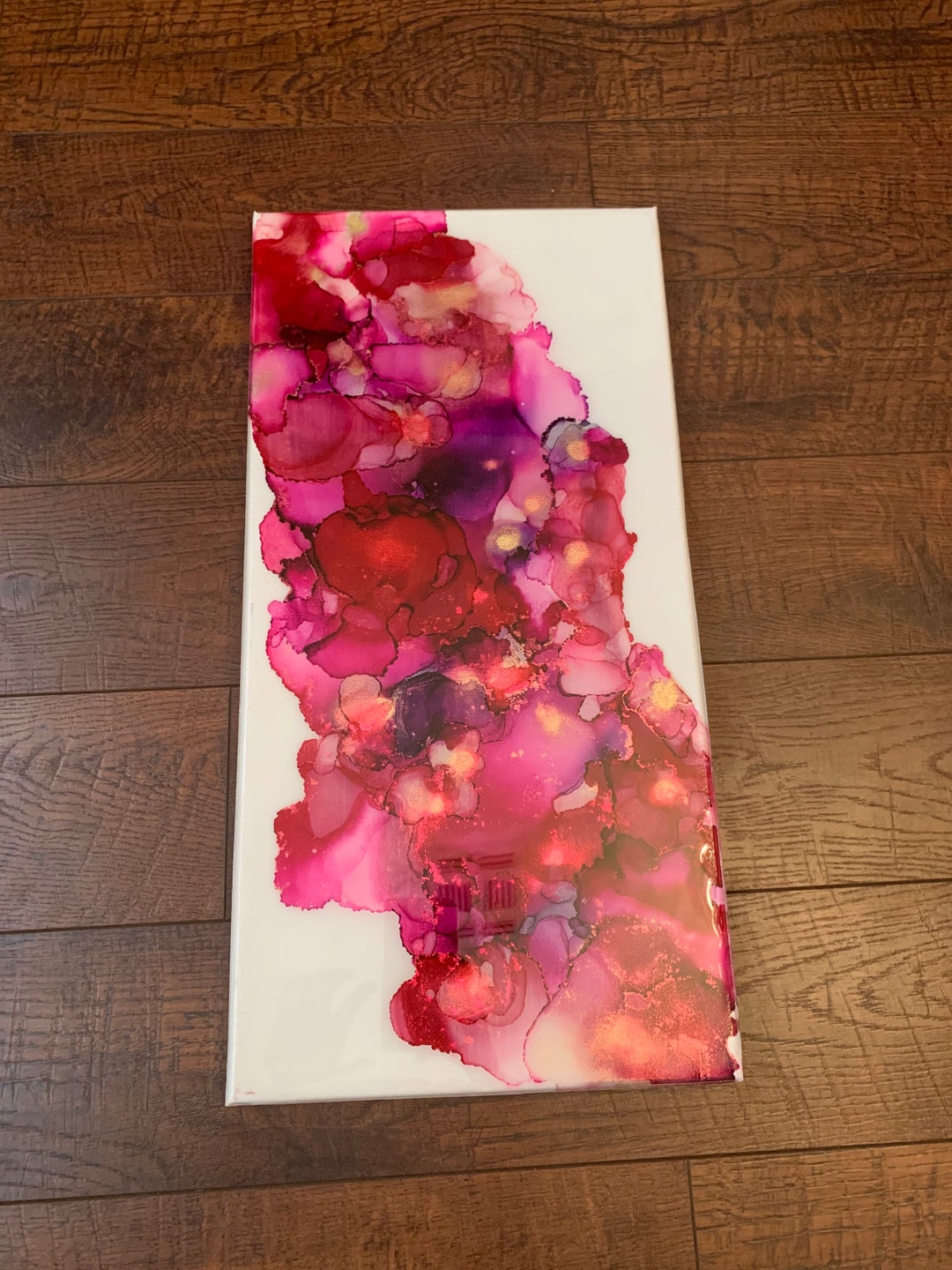 Blushing Lotus Alcohol Ink Painting Etsy