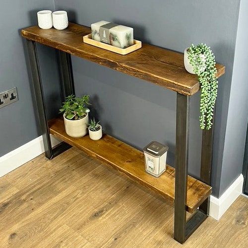 Console Table Rustic 25cm Deep Handcrafted Home Side Table Etsy