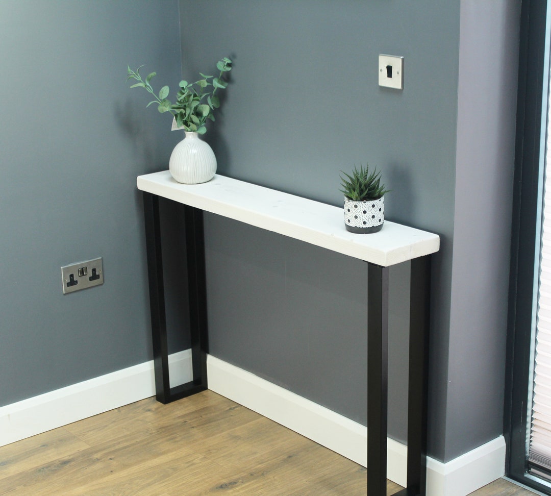 Console Table Narrow 20cm Deep Handcrafted Home Side Table - Etsy UK