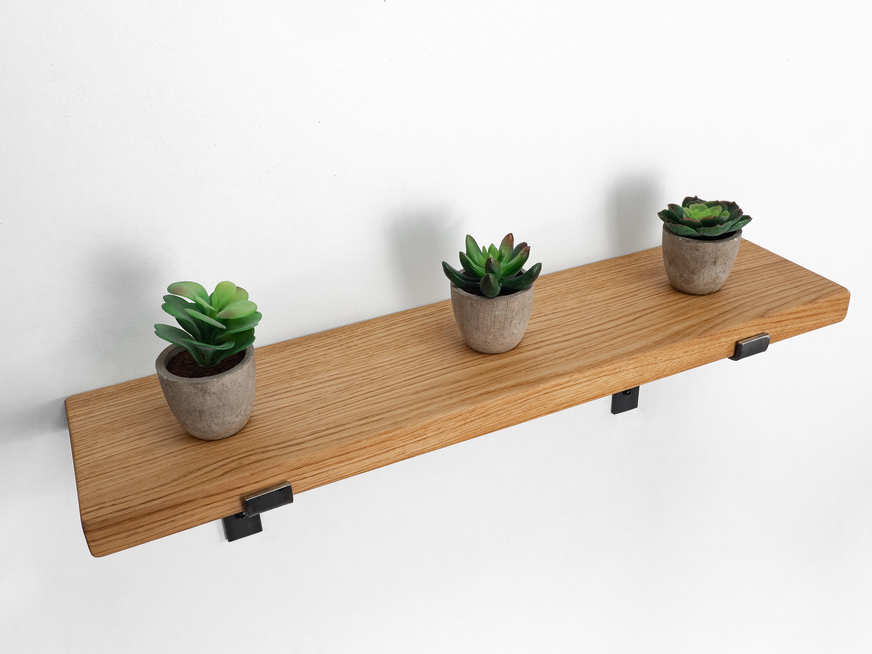 Rustic Oak Shelves Handcrafted Using Solid Oak & Industrial Etsy