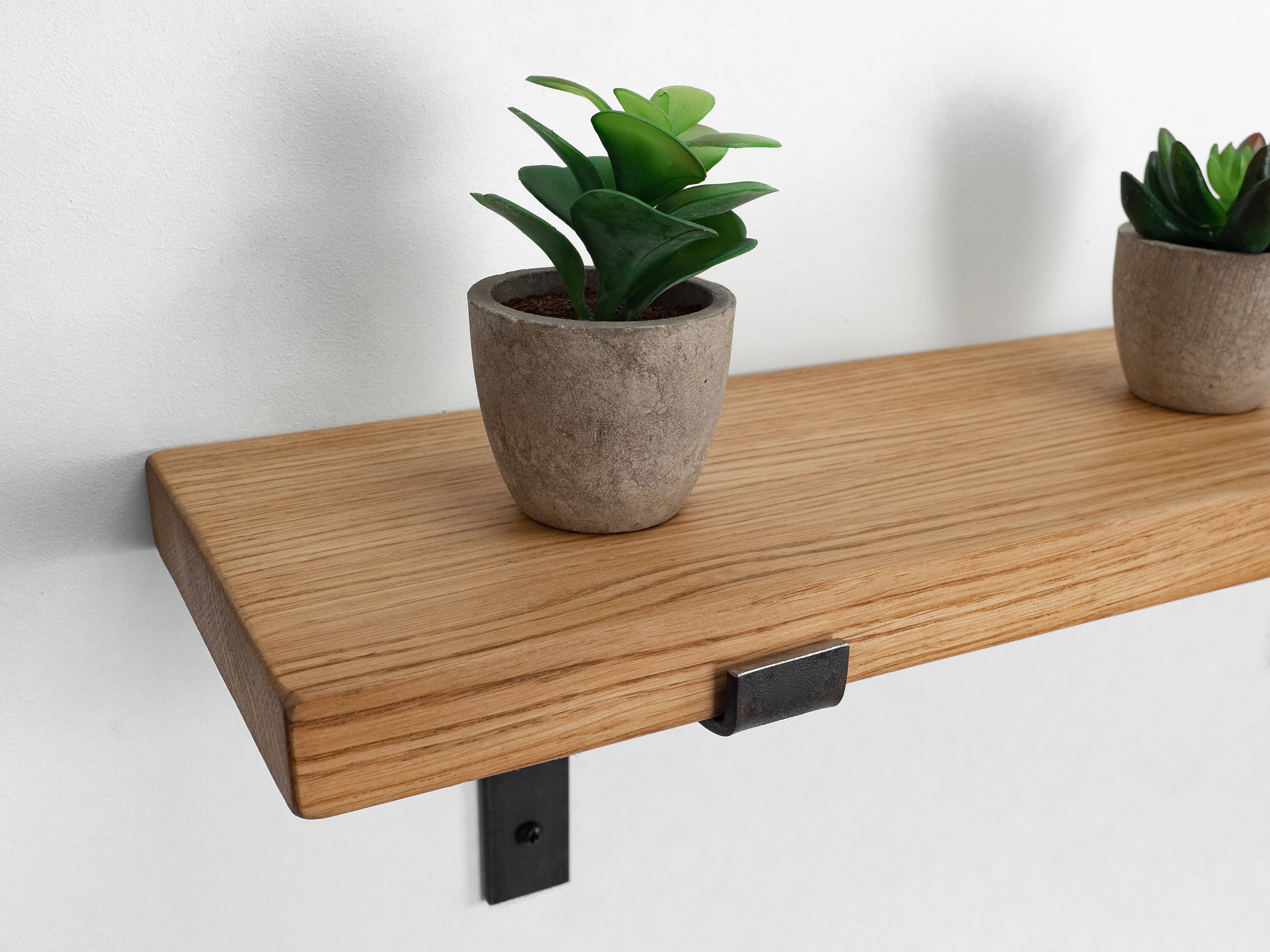 Rustic Oak Shelves Handcrafted Using Solid Oak & Industrial Etsy