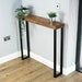 Console Table | Narrow 20cm Deep Handcrafted Home Side Table | Rustic Wooden Table with Metal Legs | Hallway | Entryway | Home Decor
