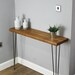 Rustic Console Table | 25cm Deep Handcrafted Home Side Table | Industrial style Wooden Table with Hairpin Legs | Entryway | Home Decor