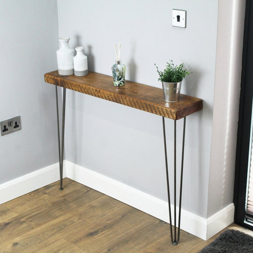 Console Table Narrow 20cm Deep Handcrafted Home Side Table - Etsy UK