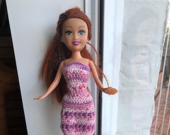 Barbie Kleid Häkelanleitung, ärmelloses Kleid (PDF Pattern) Digital Download