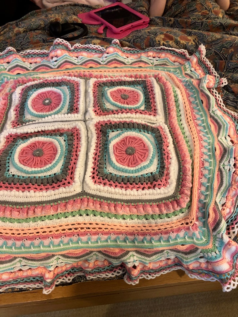 Mandala Inspired Baby Blanket Etsy
